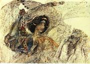 Mikhail Vrubel Six winged Seraph oil painting artist